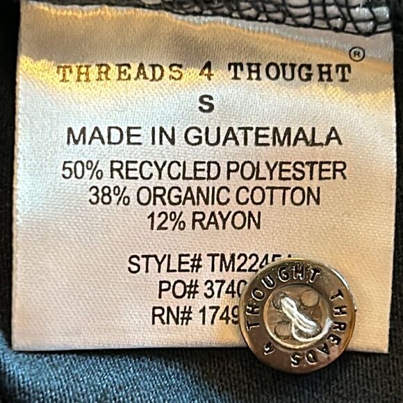 NEW Threads 4 Thought Mens Navy Blue Jersey Pullover T Shirt Hoodie - Picture 5 of 5